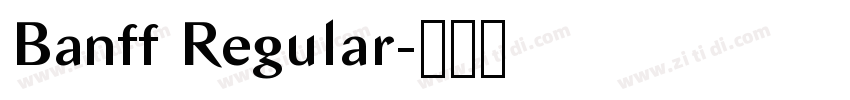 Banff Regular字体转换